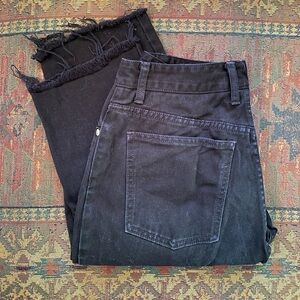 Vintage Eunina black cropped jeans 100% cotton preshrunk